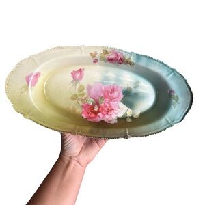 Vintage porcelain antique Bavaria Tirschenreuth floral dish